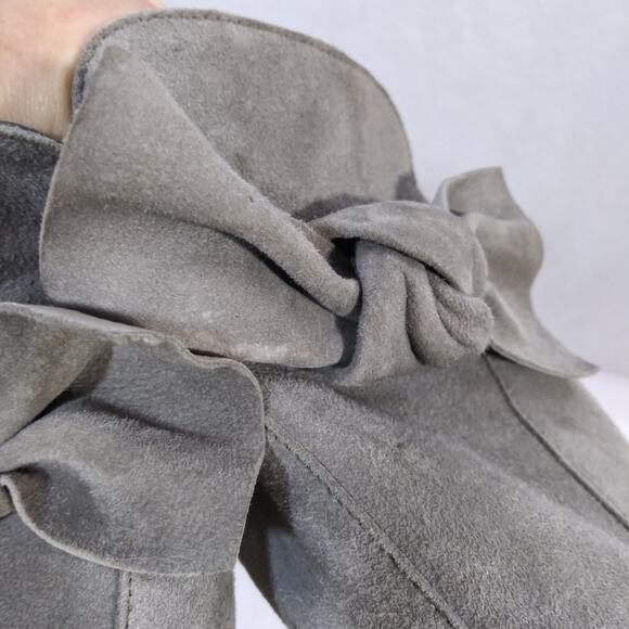 BP. Maddy Gray Suede Bow Mule Flats Neutral Office Size 9 - Picture 10 of 10